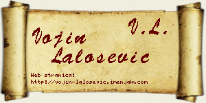 Vojin Lalošević vizit kartica